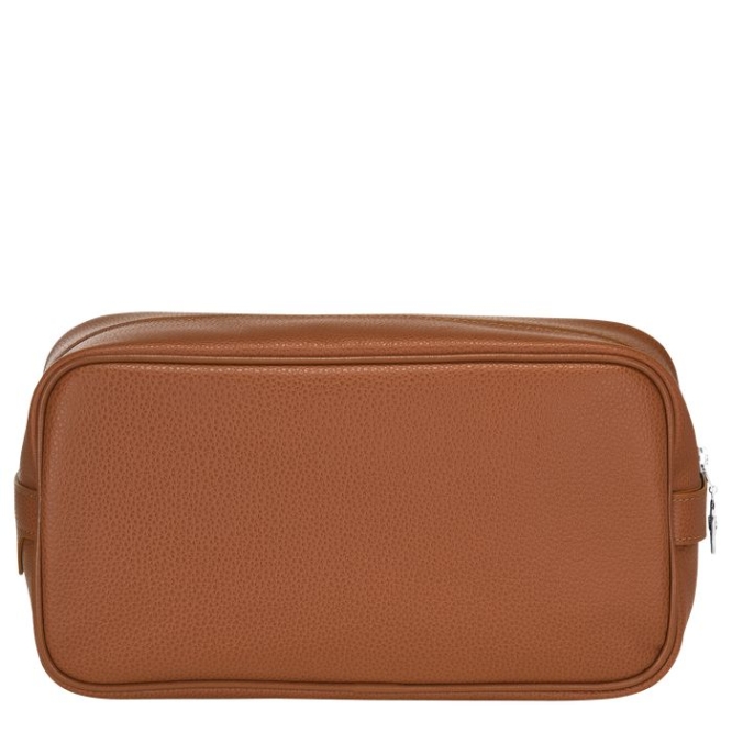 Brown Longchamp Le Foulonné Men's Toiletry Bags | US-4698MKI