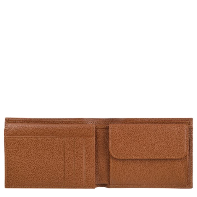 Brown Longchamp Le Foulonné Men's Wallets | US-0524LEH