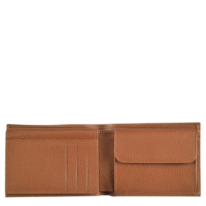 Brown Longchamp Le Foulonné Men's Wallets | US-0524LEH