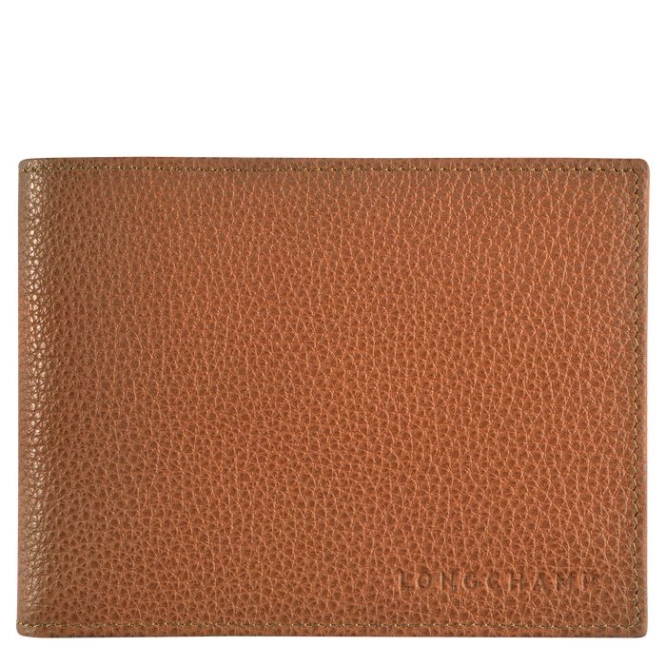 Brown Longchamp Le Foulonné Men\'s Wallets | US-0524LEH