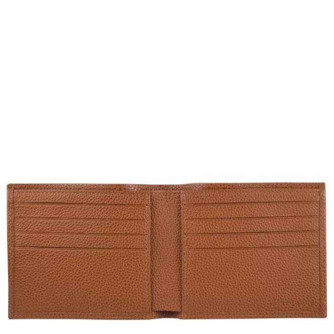 Brown Longchamp Le Foulonné Men's Wallets | US-3712WZE