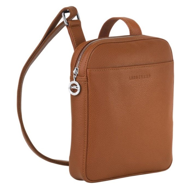 Brown Longchamp Le Foulonné S Men's Crossbody Bags | US-5821SRV