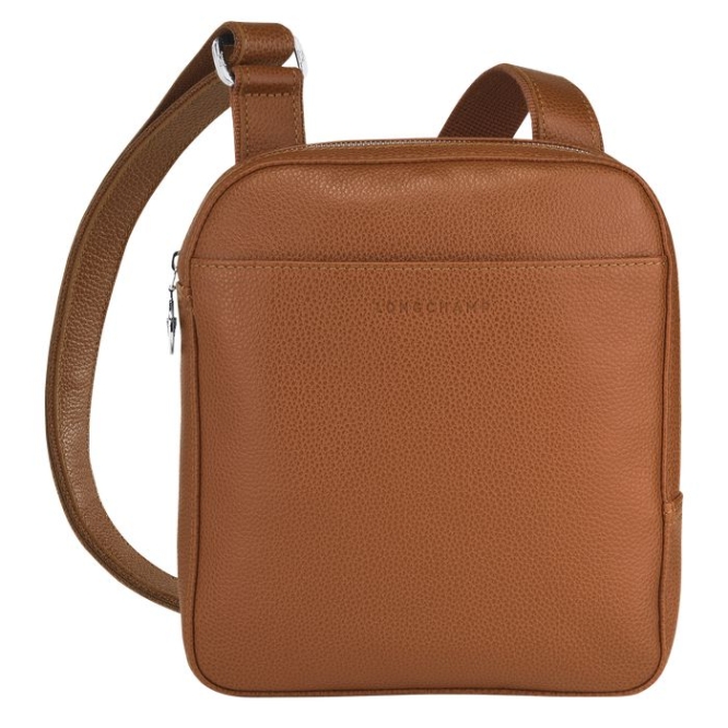 Brown Longchamp Le Foulonné S Men\'s Crossbody Bags | US-5821SRV