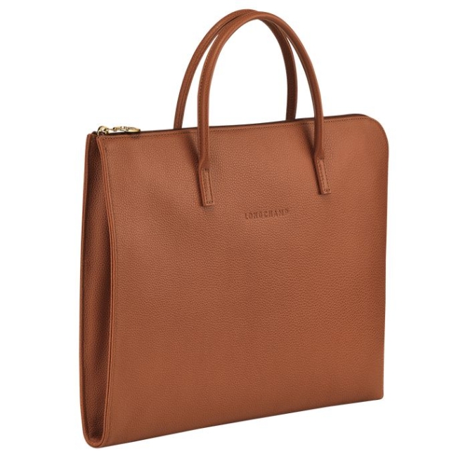 Brown Longchamp Le Foulonné S Men's Document Holders | US-7398JYS