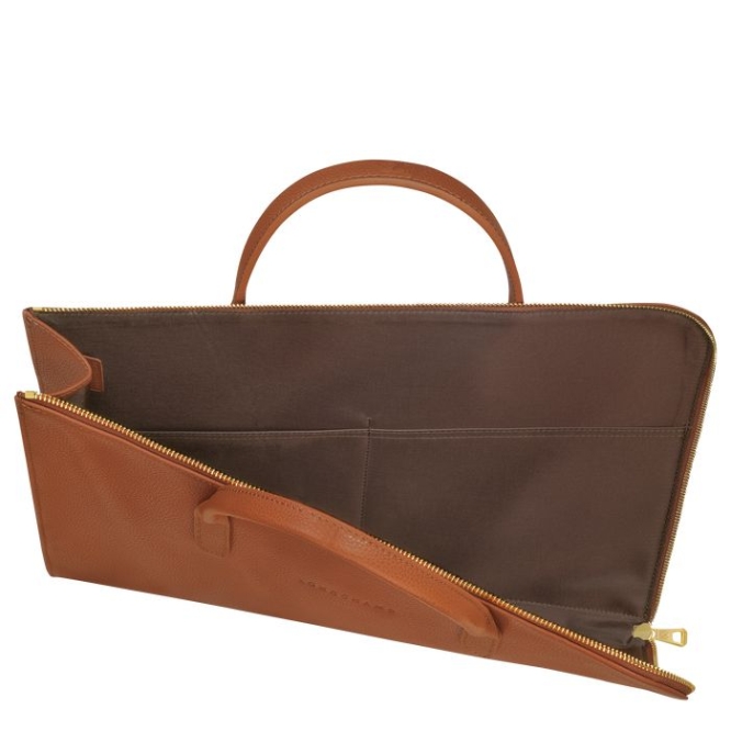 Brown Longchamp Le Foulonné S Men's Document Holders | US-7398JYS