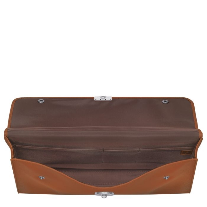 Brown Longchamp Le Foulonné S Men's Document Holders | US-8370MEC