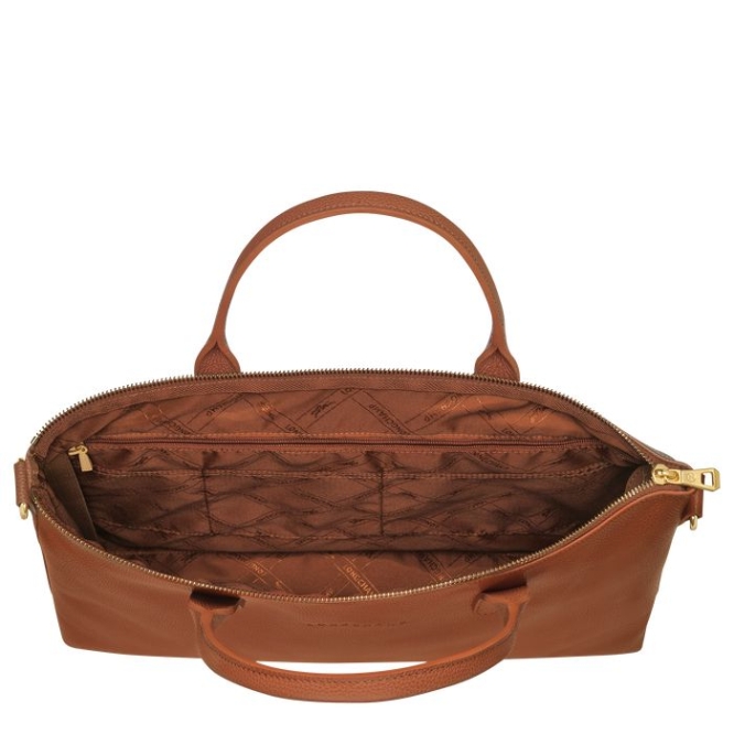 Brown Longchamp Le Foulonné S Women's Document Holders | US-4652OXB