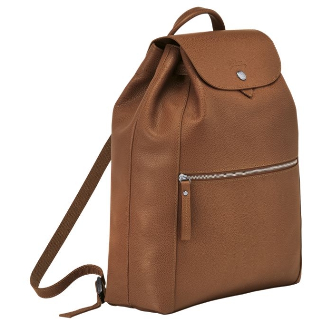 Brown Longchamp Le Foulonné Women's Backpacks | US-8241ZSF