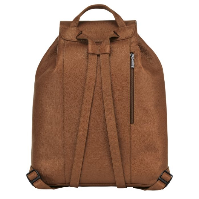 Brown Longchamp Le Foulonné Women's Backpacks | US-8241ZSF