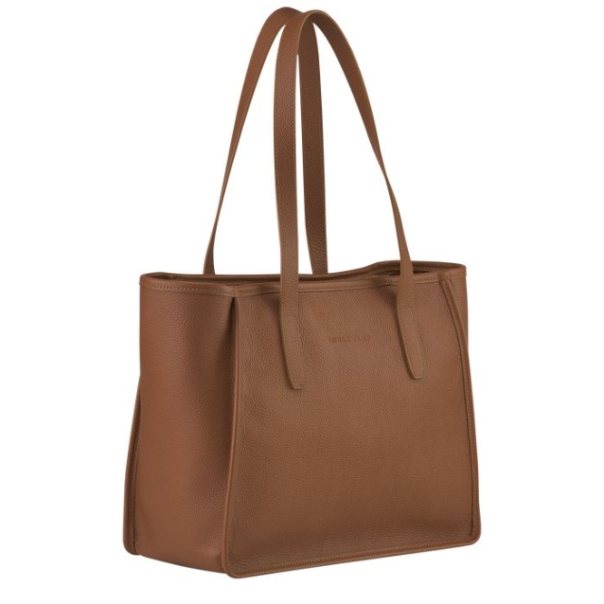 Brown Longchamp Le Foulonné Women's Shoulder Bags | US-5930HKD