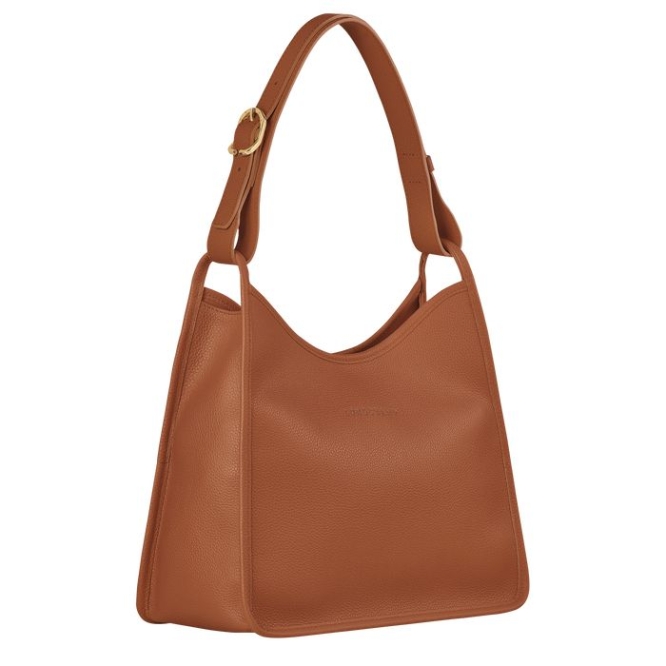 Brown Longchamp Le Foulonné Women's Shoulder Bags | US-7913TNQ