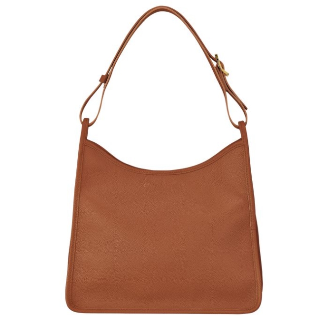 Brown Longchamp Le Foulonné Women's Shoulder Bags | US-7913TNQ