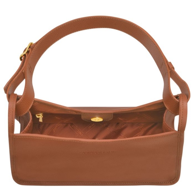 Brown Longchamp Le Foulonné Women's Shoulder Bags | US-7913TNQ