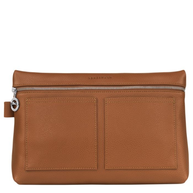 Brown Longchamp Le Foulonné Women\'s Toiletry Bags | US-6307RDZ