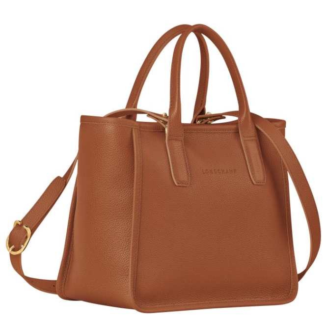 Brown Longchamp Le Foulonné Women's Top-handle Bags | US-3704CTM