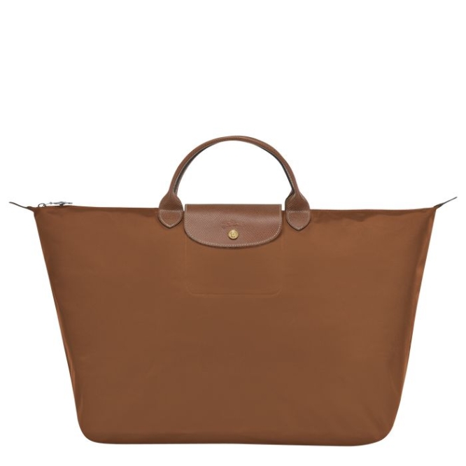 Brown Longchamp Le Pliage L Men\'s Travel Bags | US-6987WKY