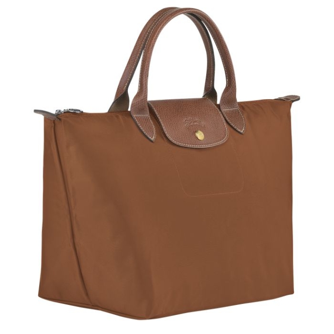 Brown Longchamp Le Pliage Original M Women's Top-handle Bags | US-3260YLM