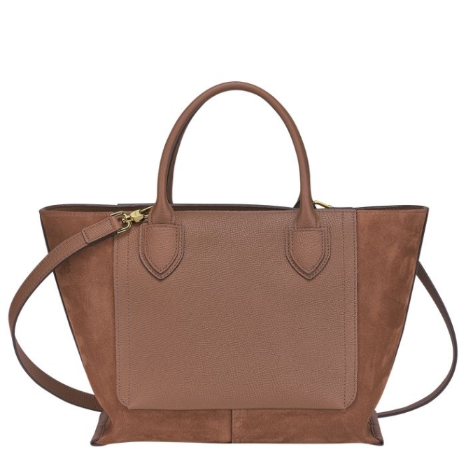 Brown Longchamp Mailbox M Women's Top-handle Bags | US-1039YGF