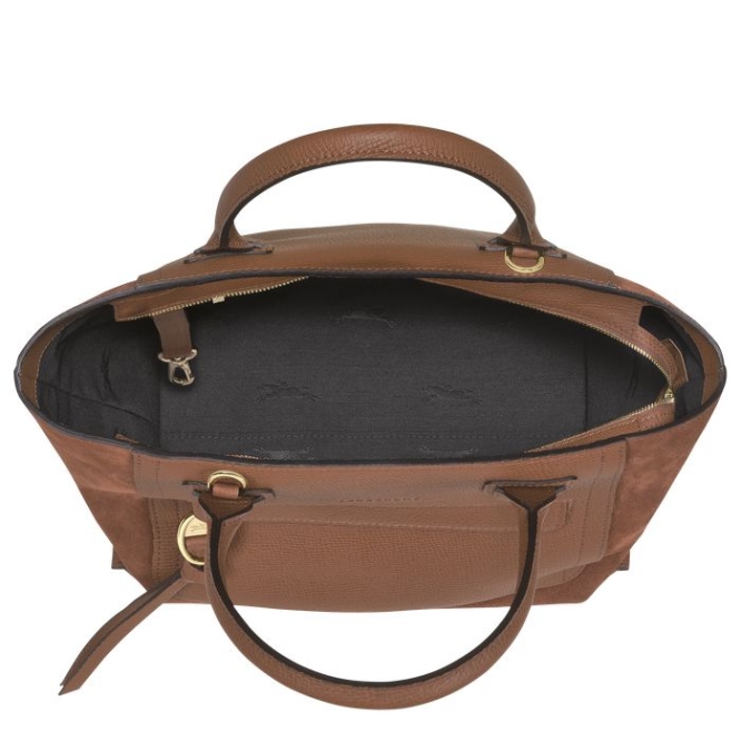 Brown Longchamp Mailbox M Women's Top-handle Bags | US-1039YGF