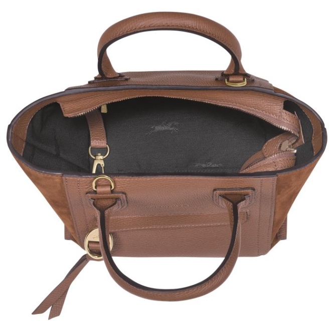 Brown Longchamp Mailbox S Women's Top-handle Bags | US-2378ONY