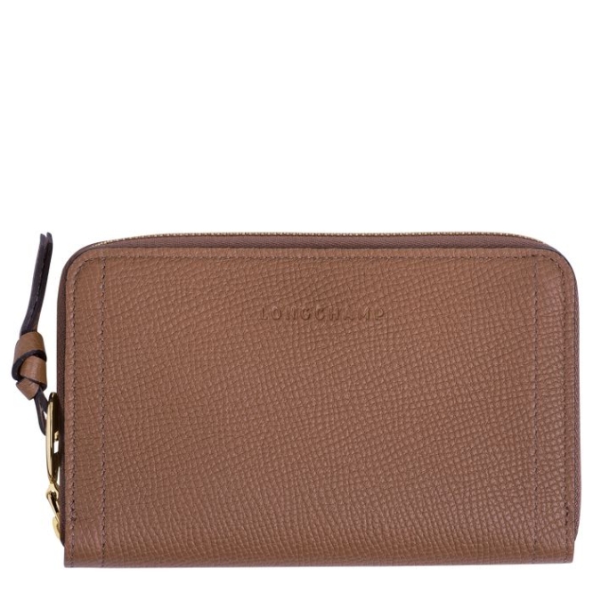 Brown Longchamp Mailbox Women\'s Wallets | US-8567KUG