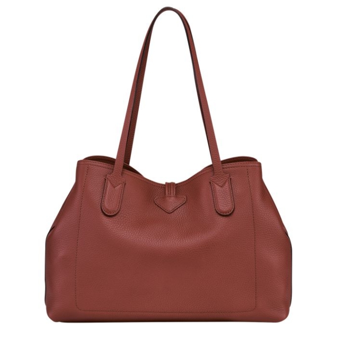 Brown Longchamp Roseau Essential Women's Shoulder Bags | US-8164NBK