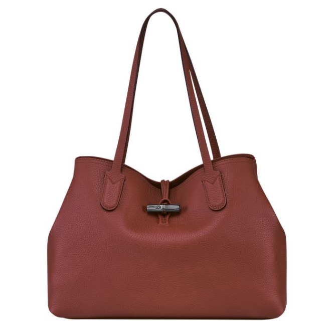 Brown Longchamp Roseau Essential Women\'s Shoulder Bags | US-8164NBK