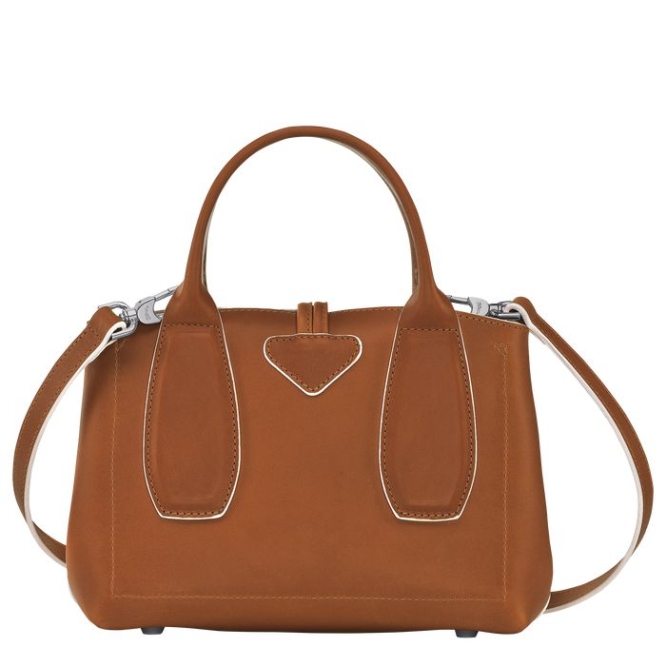 Brown Longchamp Roseau S Women's Top-handle Bags | US-8731SPB