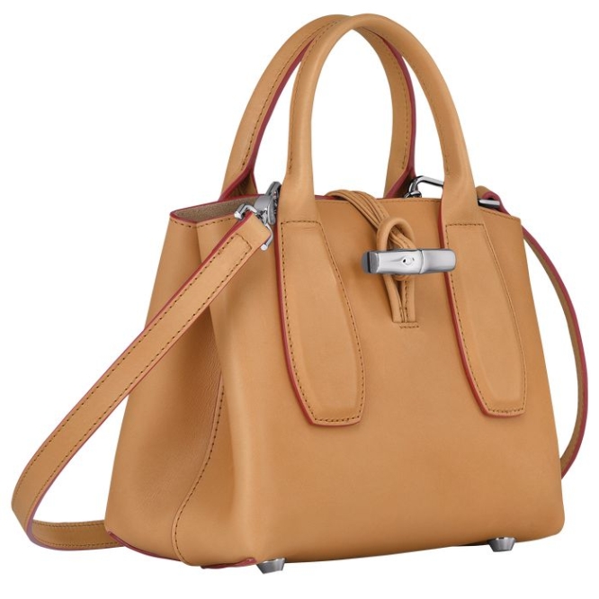 Brown Longchamp Roseau S Women's Top-handle Bags | US-9743JKG