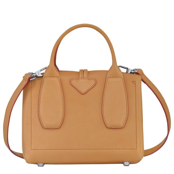 Brown Longchamp Roseau S Women's Top-handle Bags | US-9743JKG