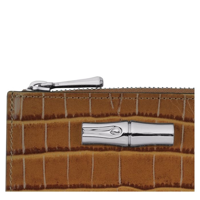 Brown Longchamp Roseau Women's Wallets | US-9307LDR