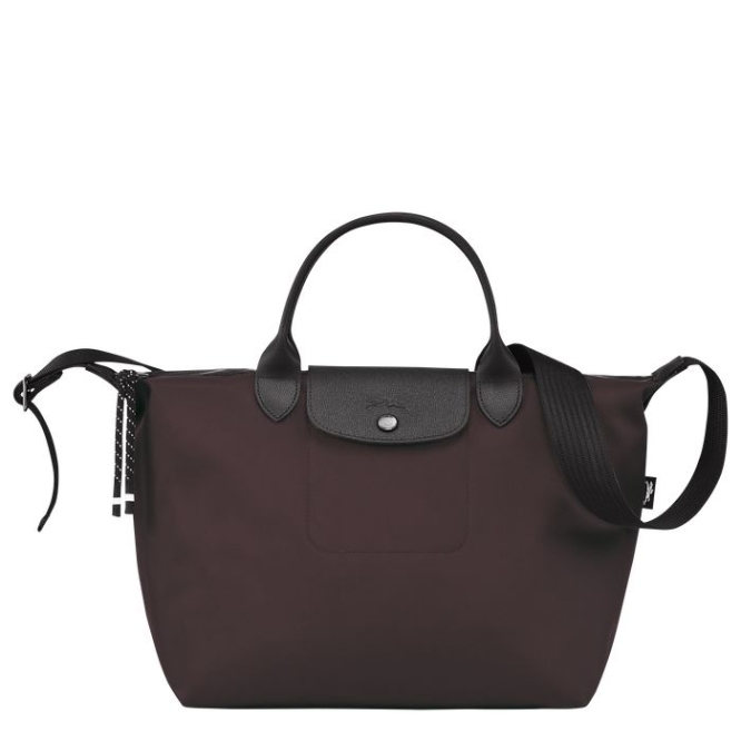 Burgundy Longchamp Le Pliage Energy M Women\'s Top-handle Bags | US-0976HJQ