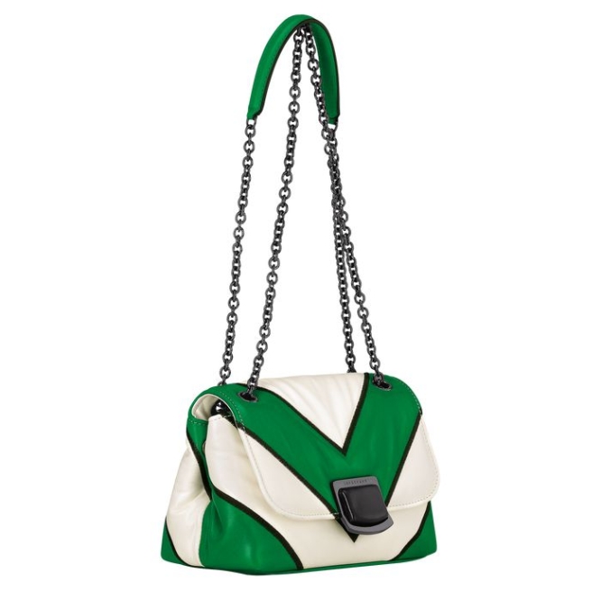 Green Longchamp Brioche Losange S Women's Crossbody Bags | US-8650HSG