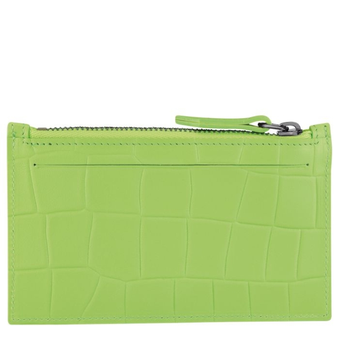 Green Longchamp Croco Block Men's Cardholders & Coin Purses | US-8942UWJ