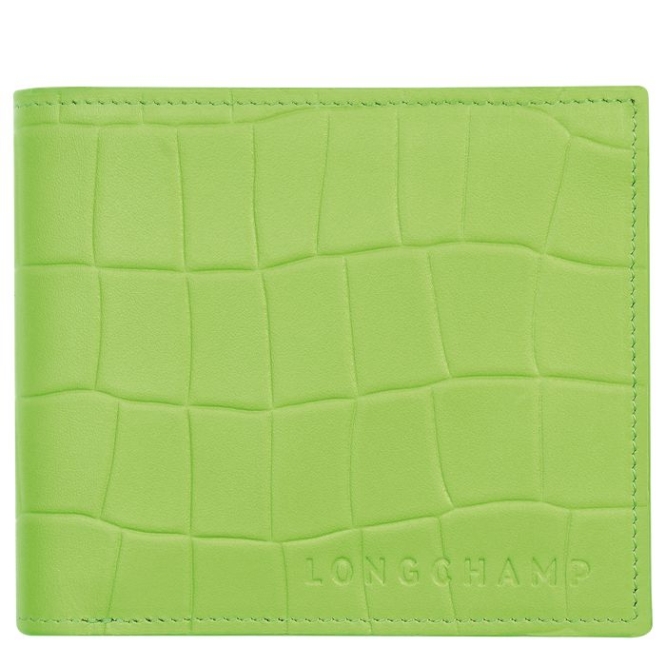 Green Longchamp Croco Block Men\'s Wallets | US-7534NQJ