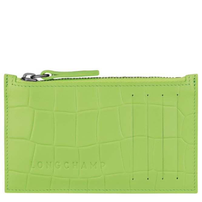 Green Longchamp Croco Block Women\'s Cardholders & Coin Purses | US-0248NWC