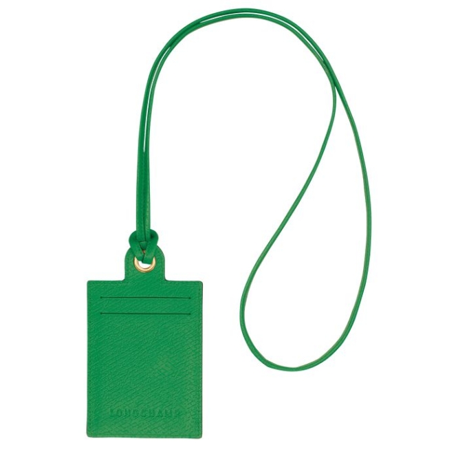 Green Longchamp Cuir De Russie Men\'s Cardholders & Coin Purses | US-9825YMP