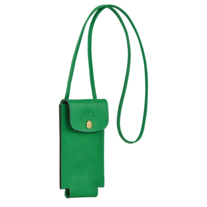 Green Longchamp Cuir De Russie Women's Phone Cases | US-0183EYC