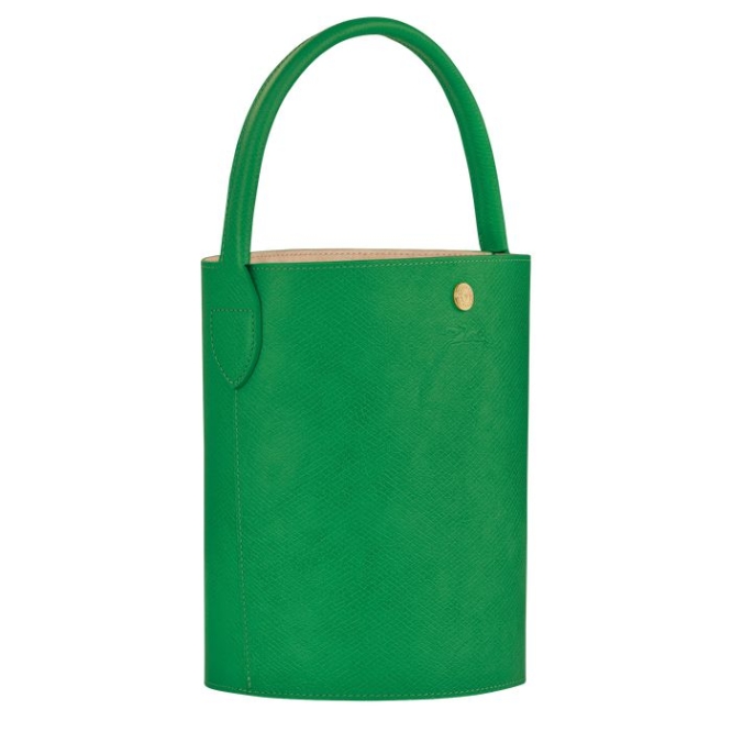 Green Longchamp Cuir De Russie Women's Top-handle Bags | US-4910ISL