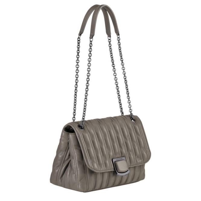 Grey Longchamp Brioche M Women's Crossbody Bags | US-4123CAX