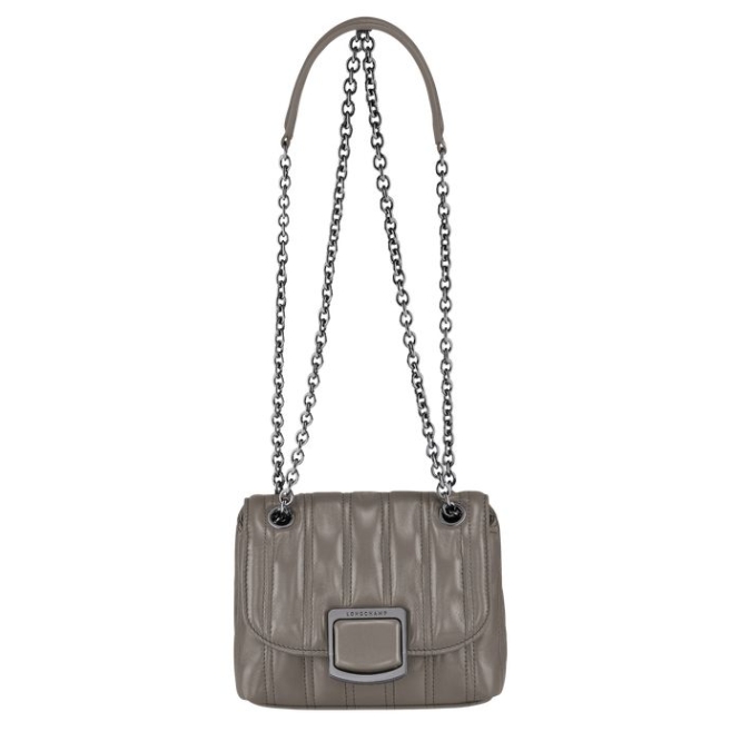 Grey Longchamp Brioche XS Women\'s Crossbody Bags | US-8625UTW