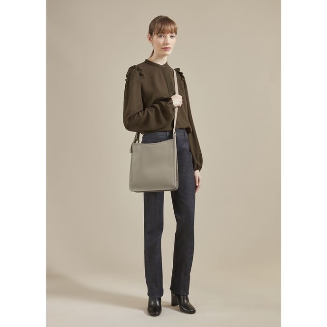 Grey Longchamp Le Foulonné L Women's Crossbody Bags | US-2810KGA