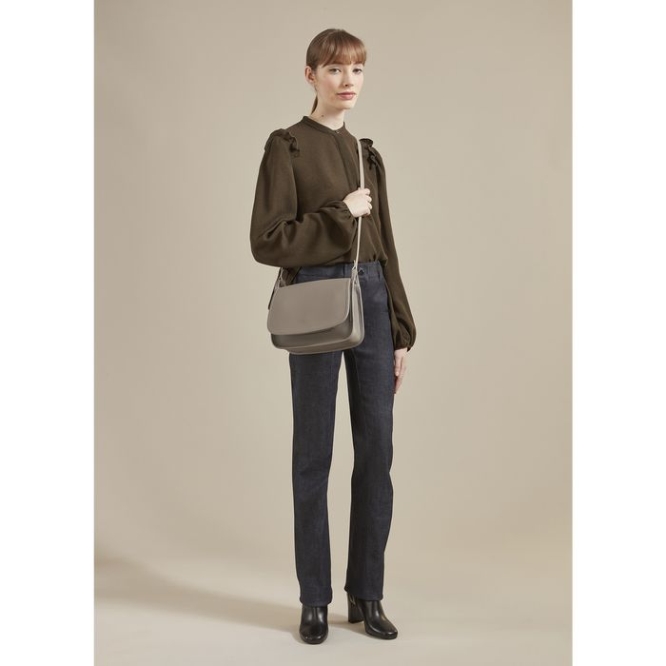 Grey Longchamp Le Foulonné M Women's Crossbody Bags | US-7402UOM