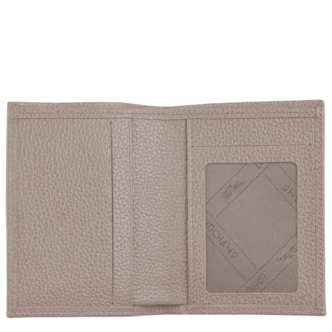 Grey Longchamp Le Foulonné Men's Cardholders & Coin Purses | US-2638ZAD