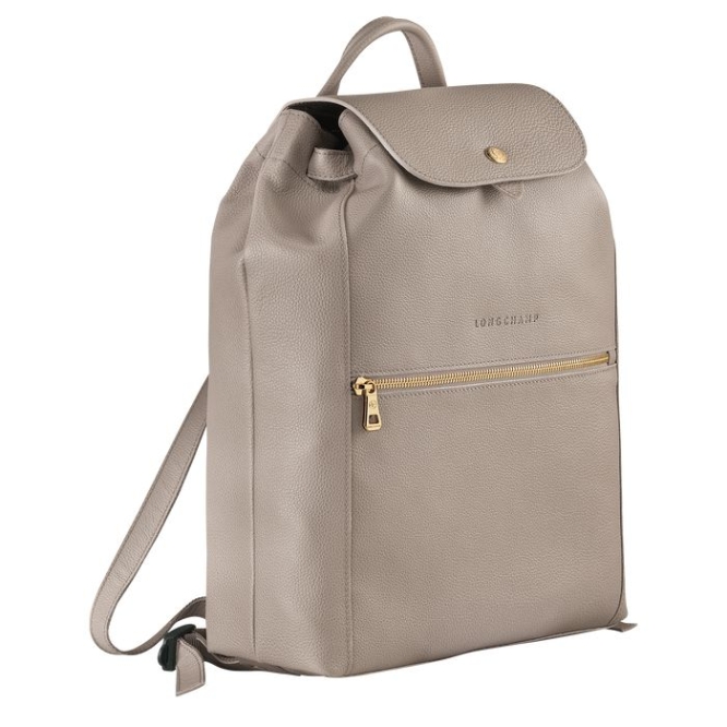 Grey Longchamp Le Foulonné Women's Backpacks | US-3408BPY