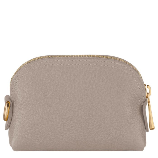 Grey Longchamp Le Foulonné Women's Cardholders & Coin Purses | US-0631RKH