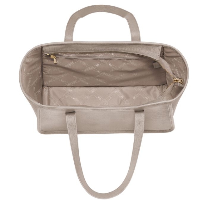 Grey Longchamp Le Foulonné Women's Shoulder Bags | US-0593EPK