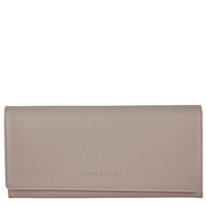 Grey Longchamp Le Foulonné Women\'s Wallets | US-0675QNX