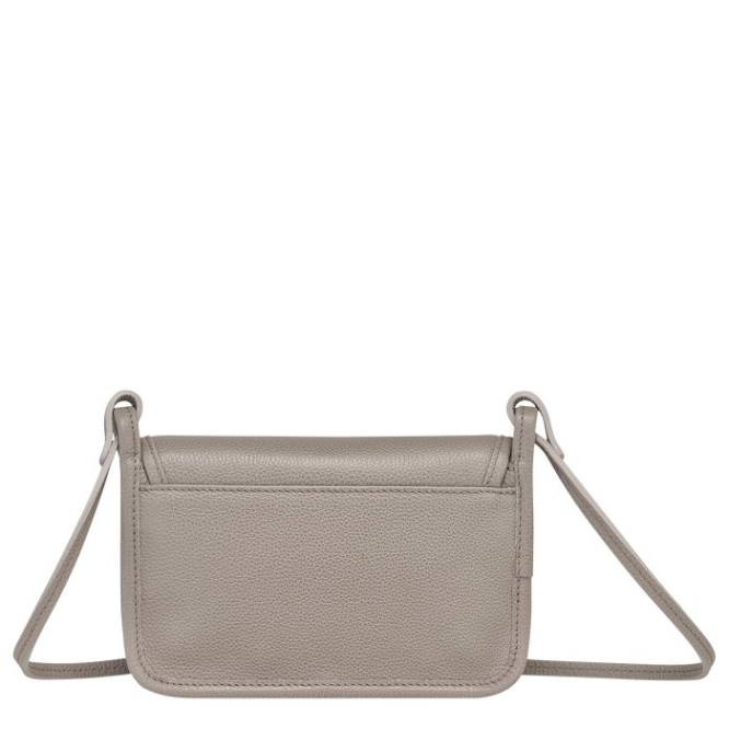 Grey Longchamp Le Foulonné Women's Wallets On Chain | US-7860MXG