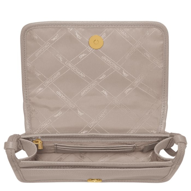 Grey Longchamp Le Foulonné Women's Wallets On Chain | US-7860MXG